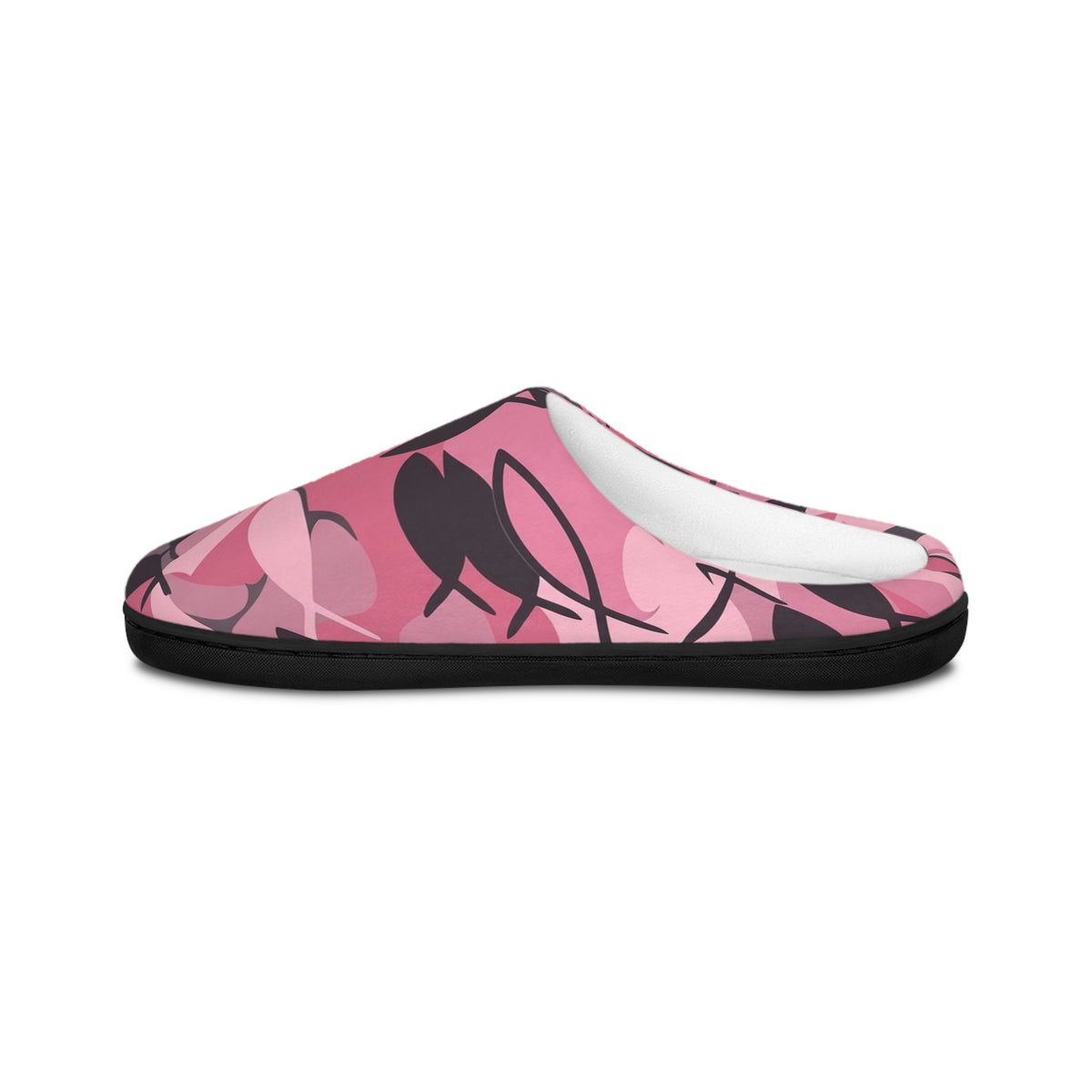 Pink Floral Pattern Women's Indoor Slippers