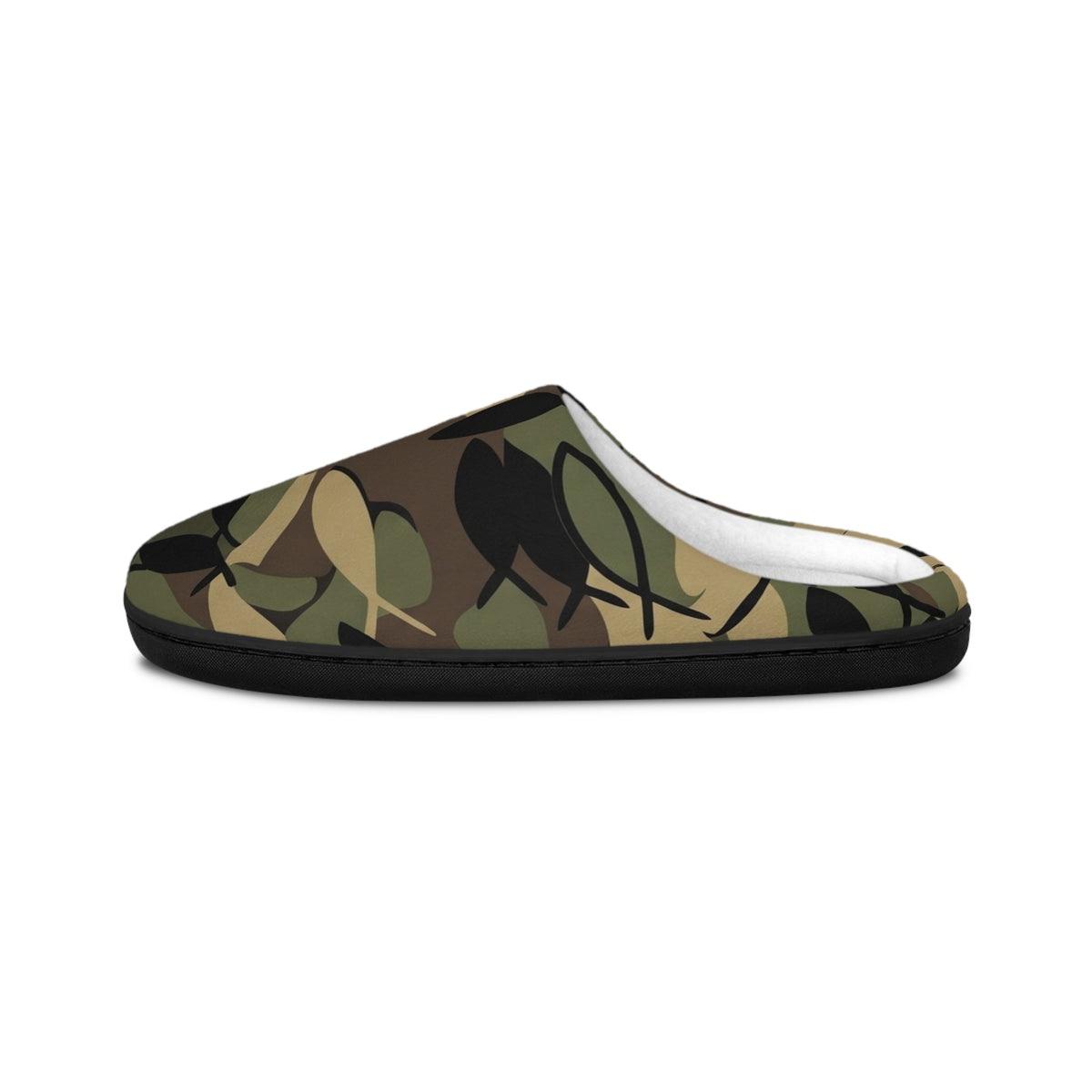 Men's Indoor Slippers – Camouflage Print House Shoes