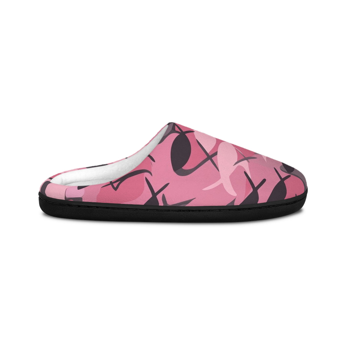 Pink Floral Pattern Women's Indoor Slippers