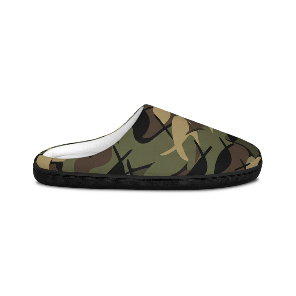 Men's Indoor Slippers – Camouflage Print House Shoes