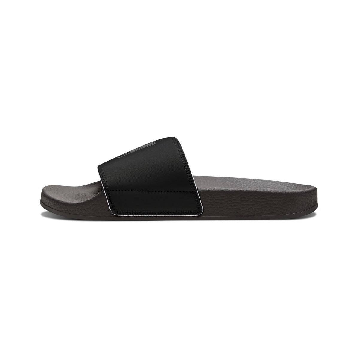 Men's White Slide Sandals — “Warning: Lord's Work Is Progress” Adjustable Strap