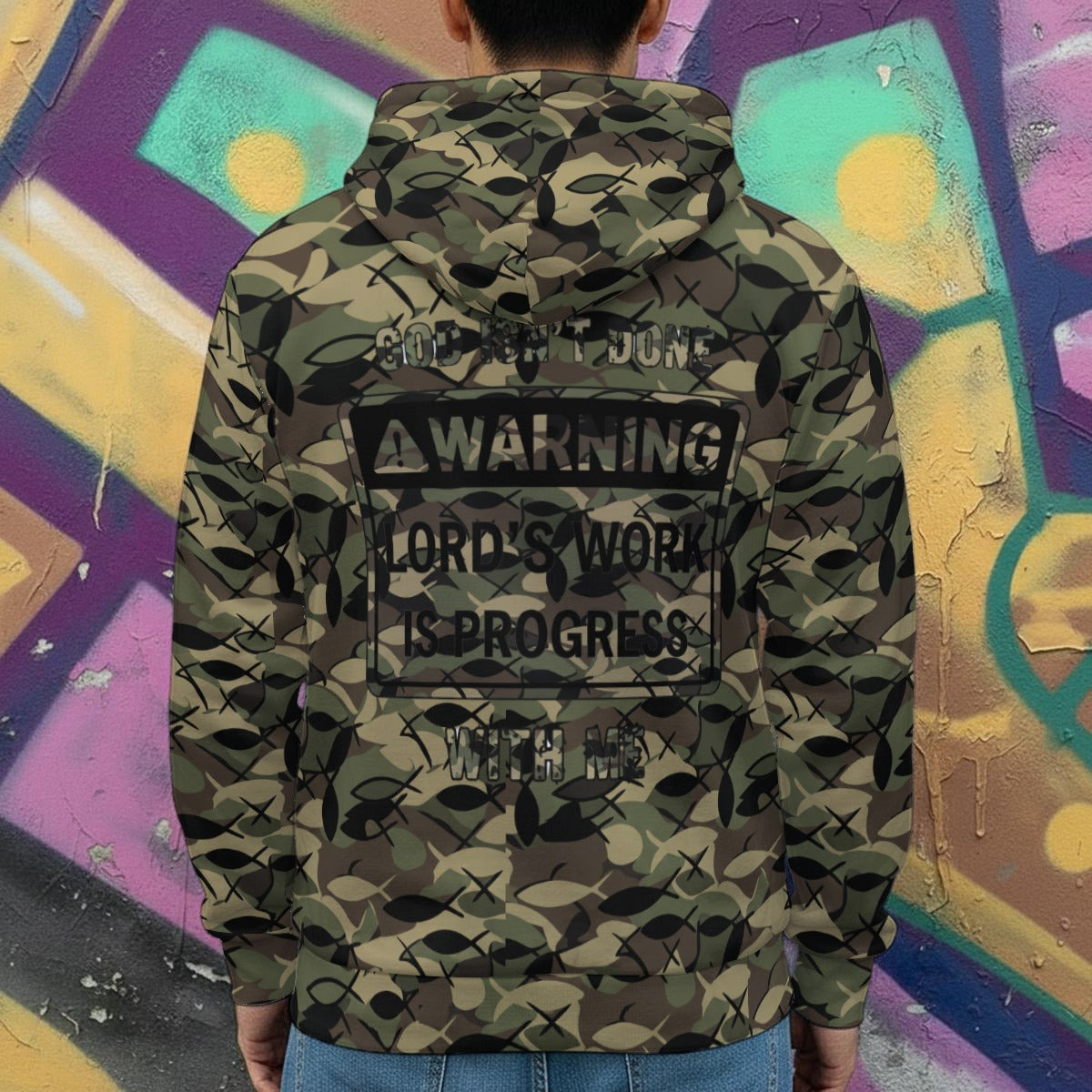 All-Over Print Men's Heavy Fleece Zip Up Hoodie