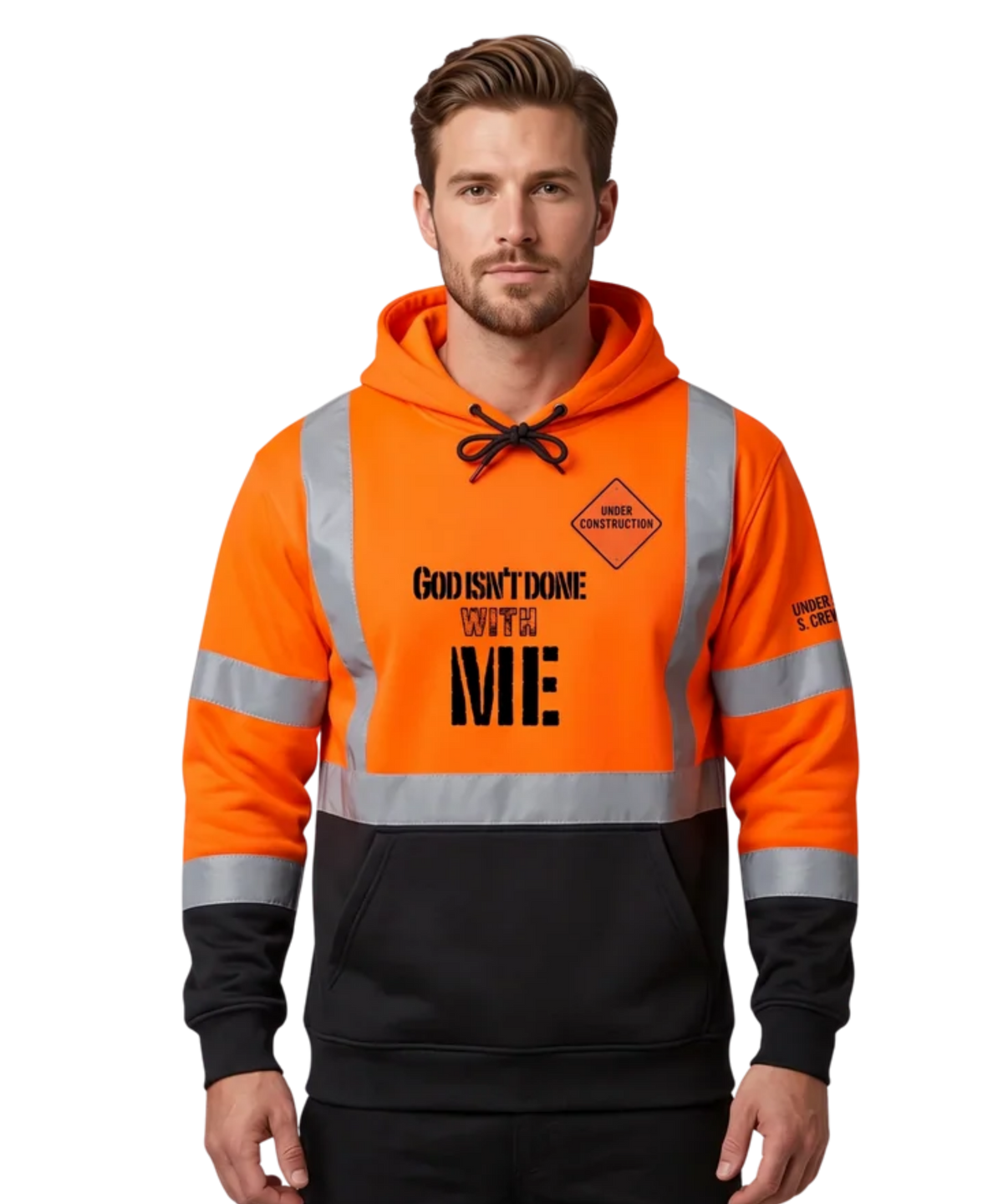 Heavy-Duty Construction Hoodie Orange