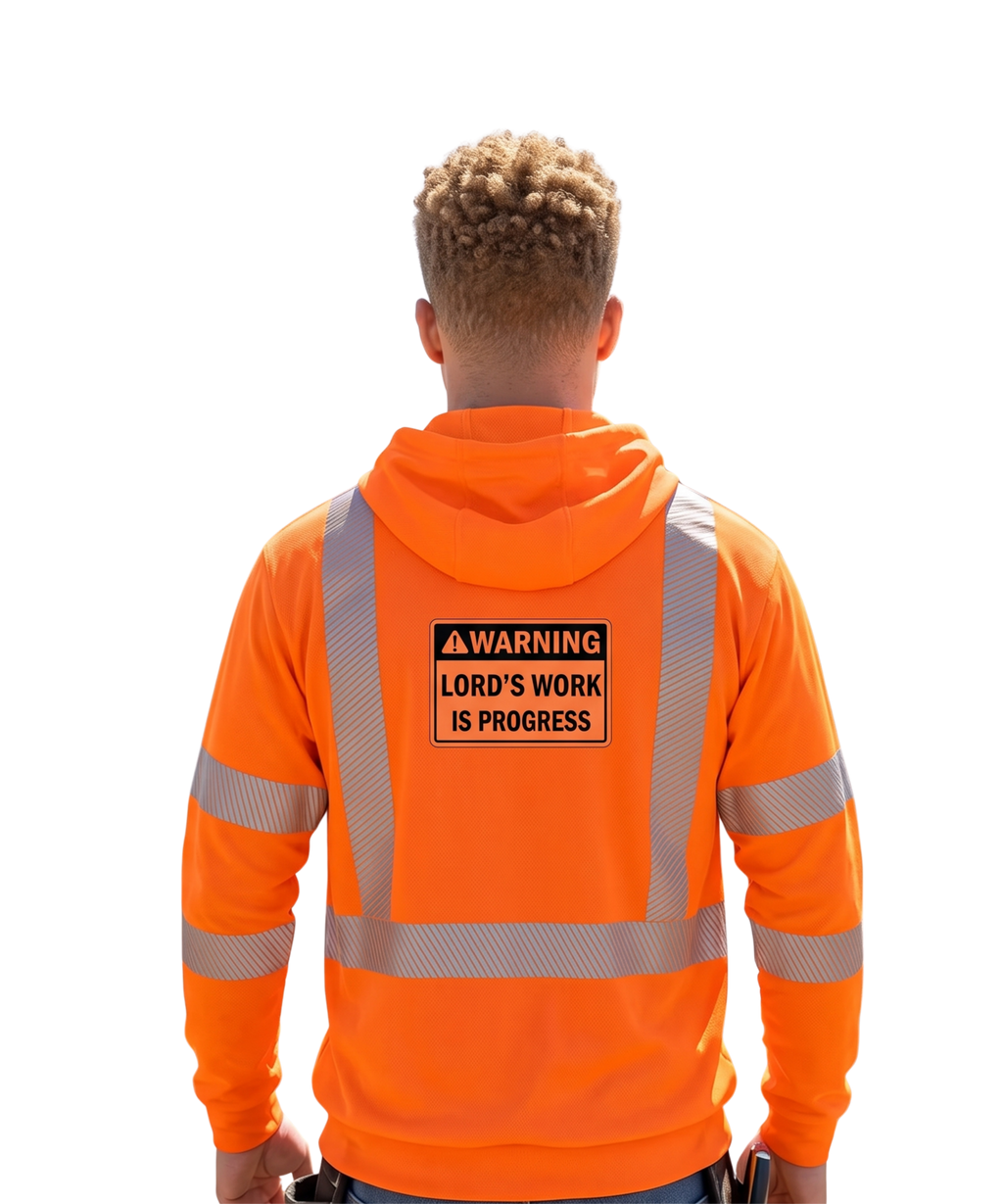 Under Construction Lightweight Hoodie Orange