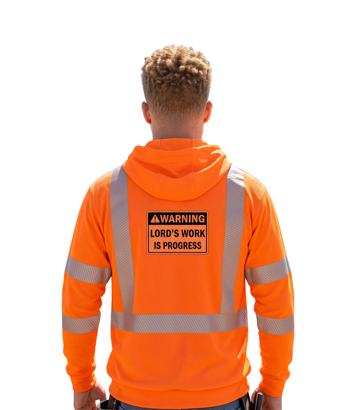 Under Construction Lightweight Hoodie Orange