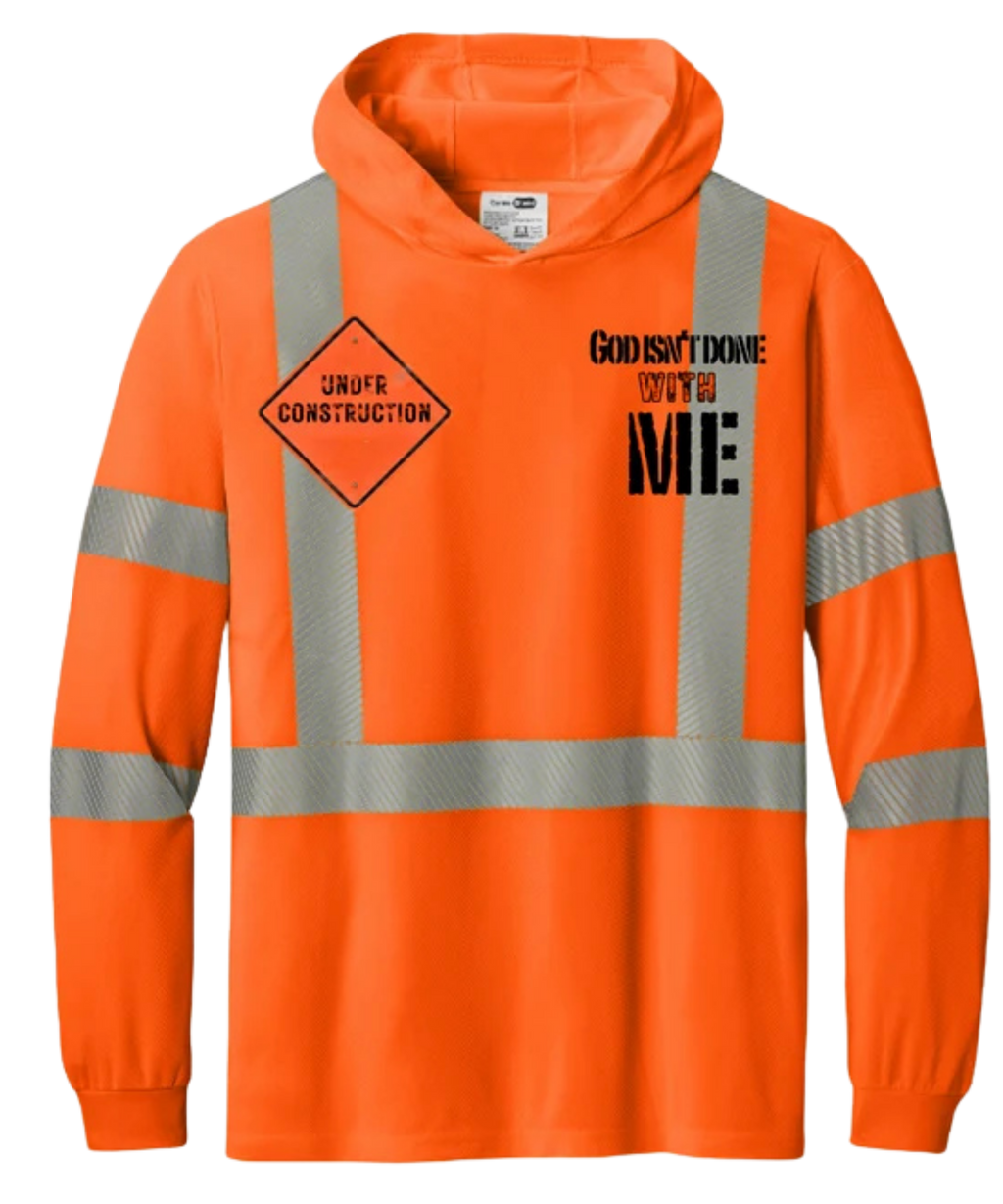 Under Construction Lightweight Hoodie Orange