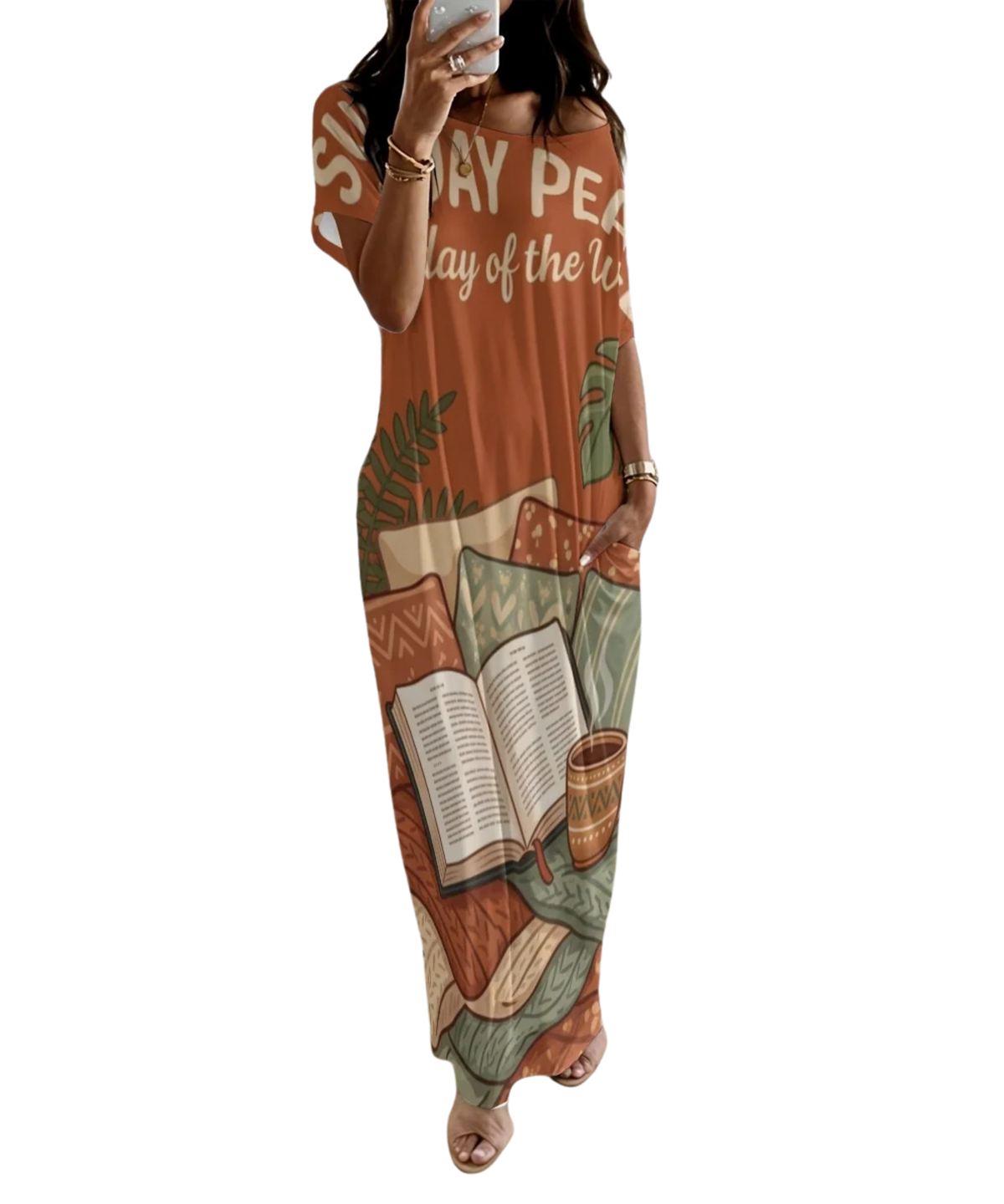 Sunday Peace Pocket Maxi Kaftan With Pocket
