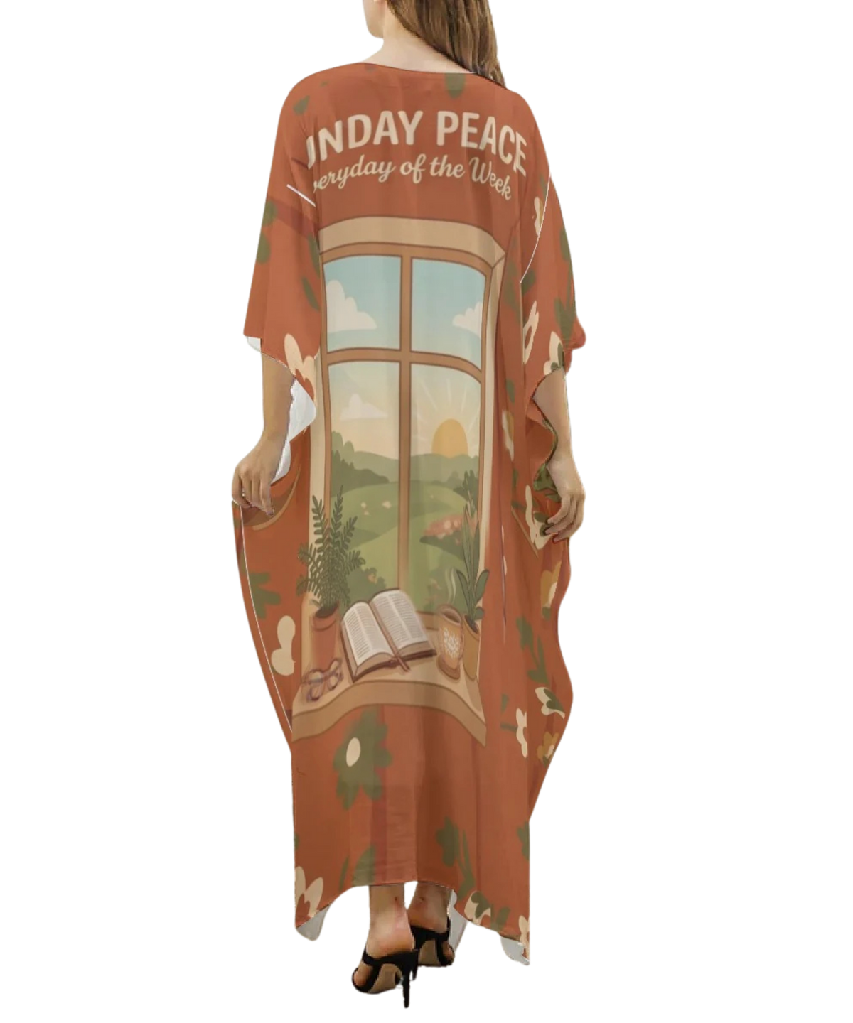 Sunday Peace V-Neck Kaftan Dress