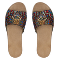 Women's Renaissance Stained Glass Leather Sliders