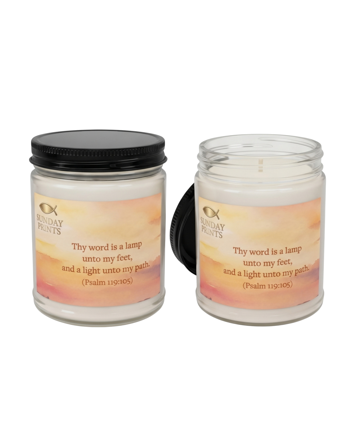 Psalm 119:105 | Hand-Poured Artisan Soy Candles