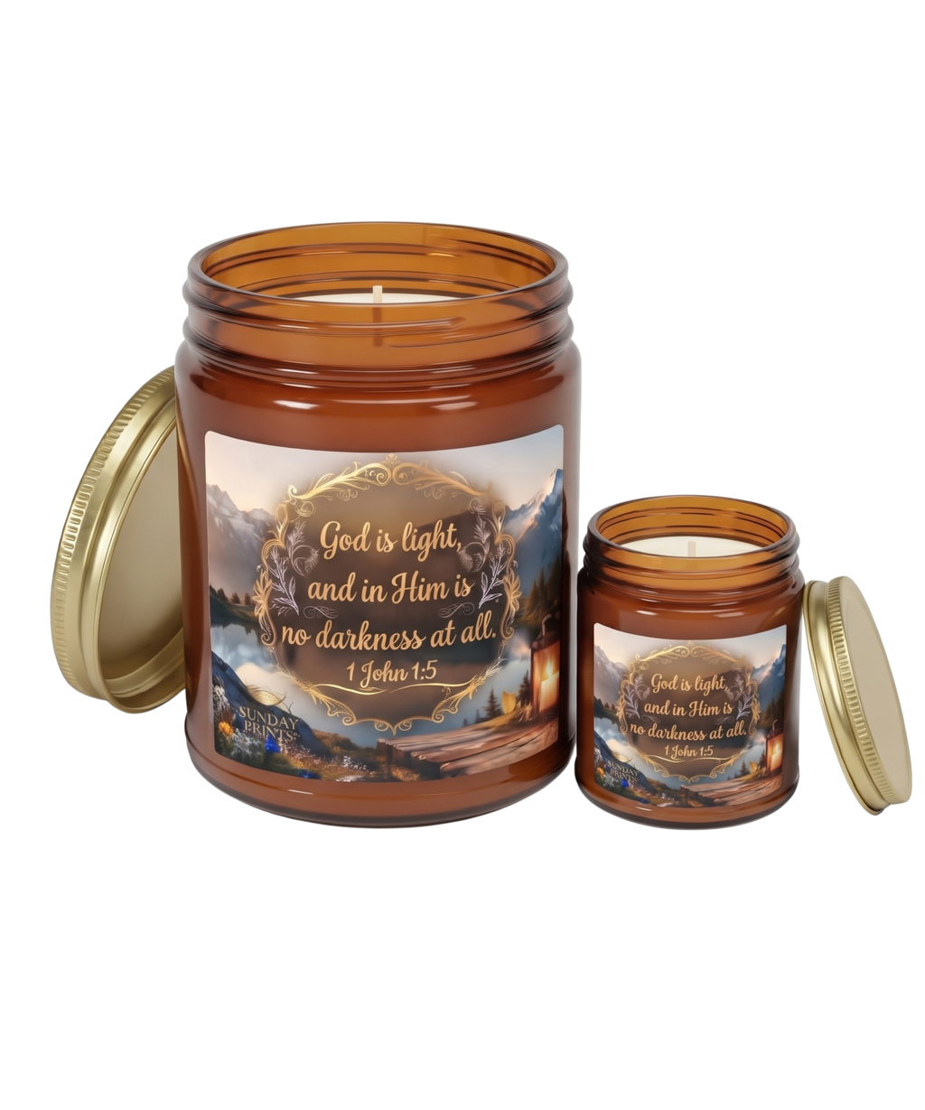 1 John 1:5 | Hand-Poured Luxury Coconut Apricot Wax Candles