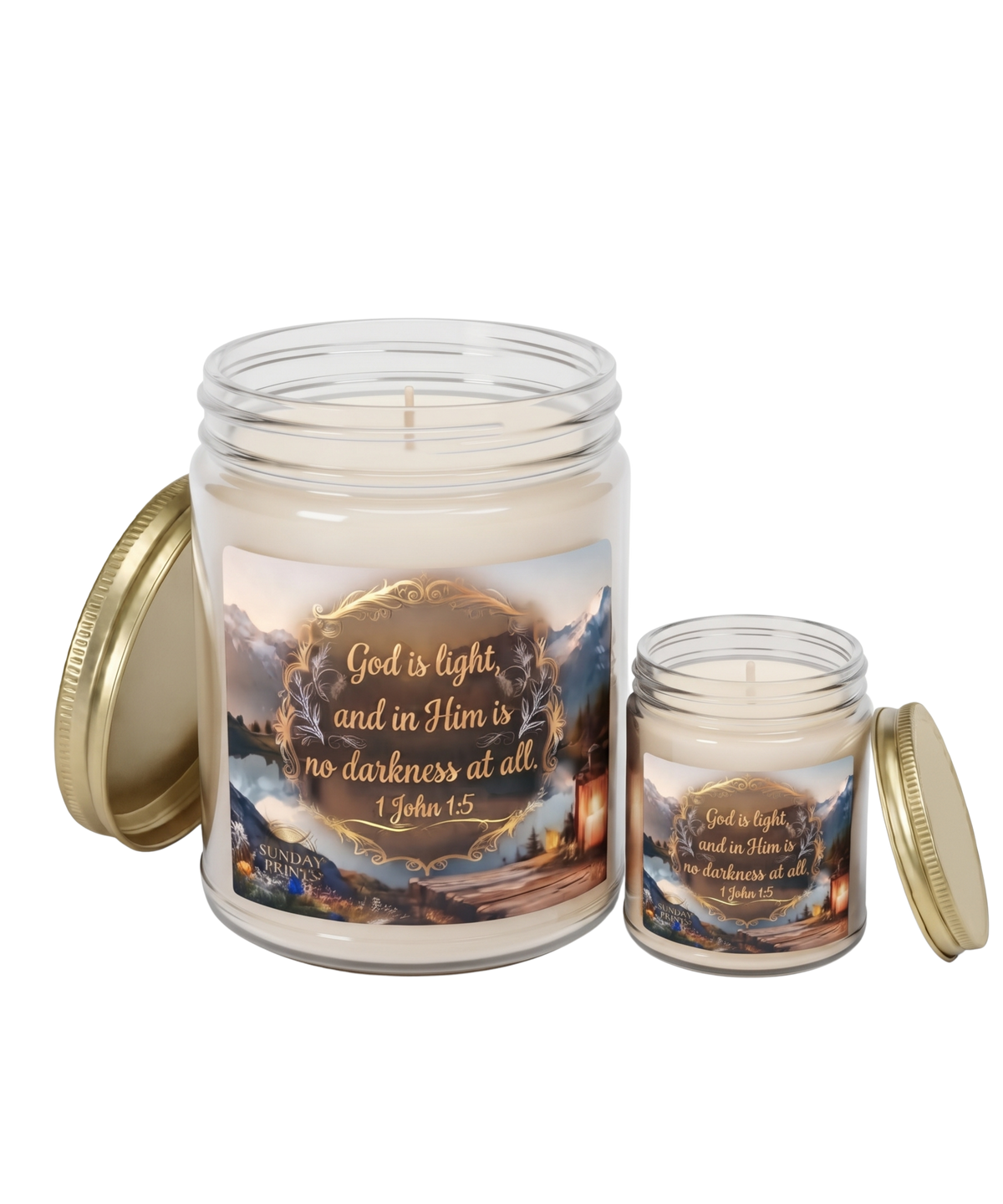 1 John 1:5 | Hand-Poured Luxury Coconut Apricot Wax Candles