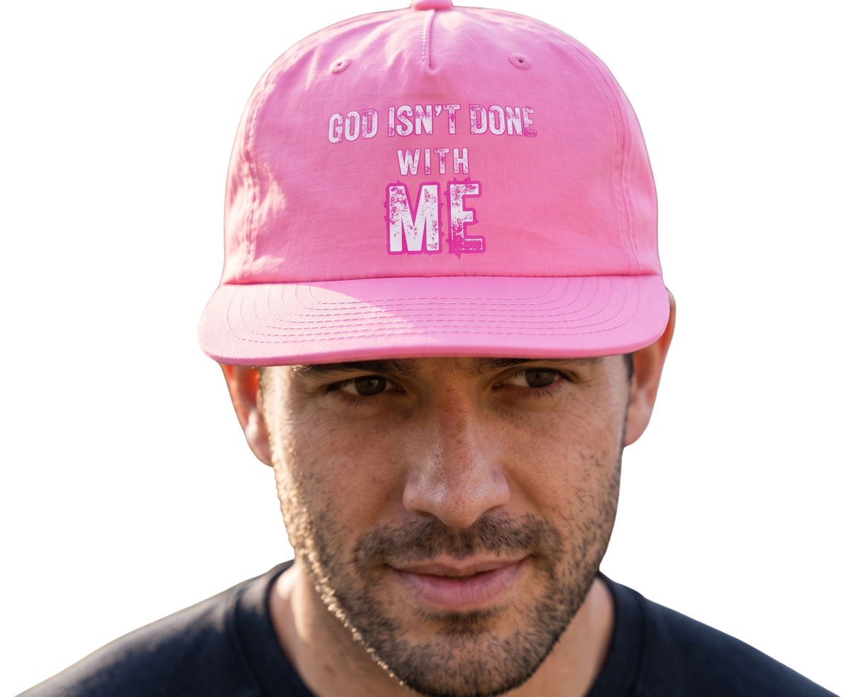'God Isn't Done With Me' Embroidered Snapback Hat