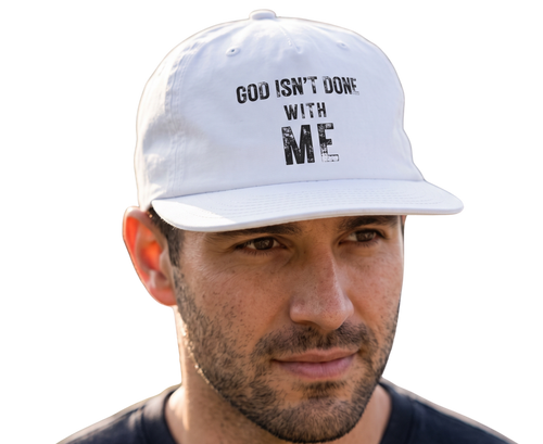 'God Isn't Done With Me' Embroidered Snapback Hat