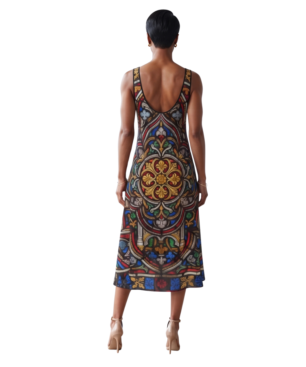 The Renaissance Stained Glass Custom Midi Dress