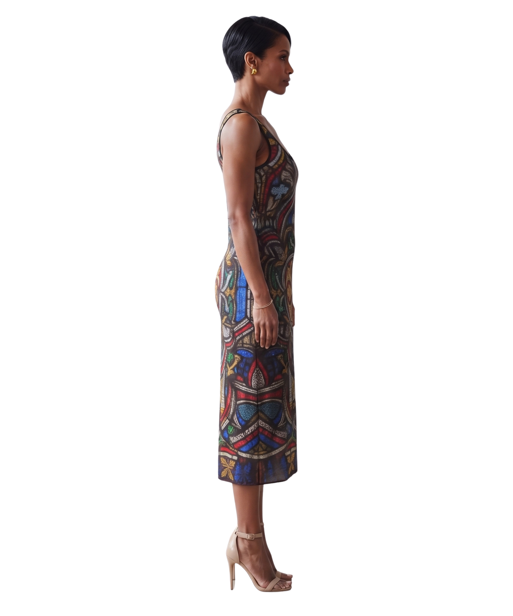 The Renaissance Stained Glass Custom Midi Dress