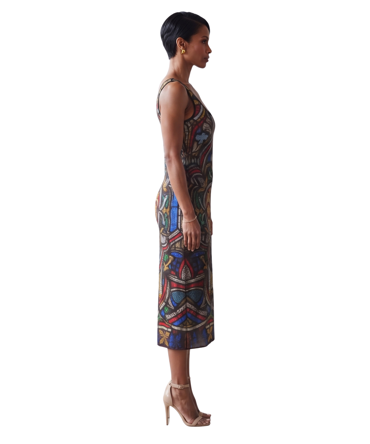 The Renaissance Stained Glass Custom Midi Dress