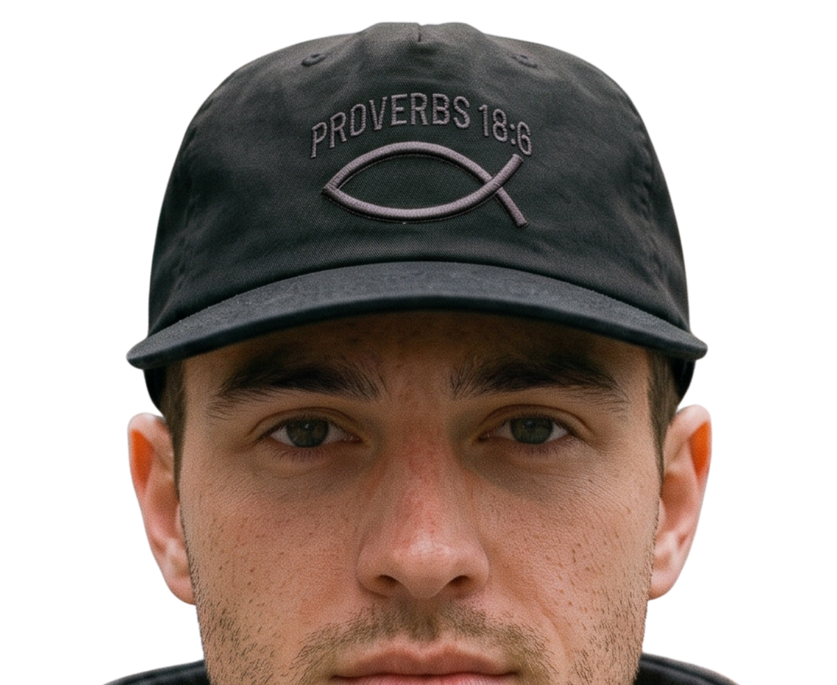 Proverbs 18:6 Embroidered Snapback Hat